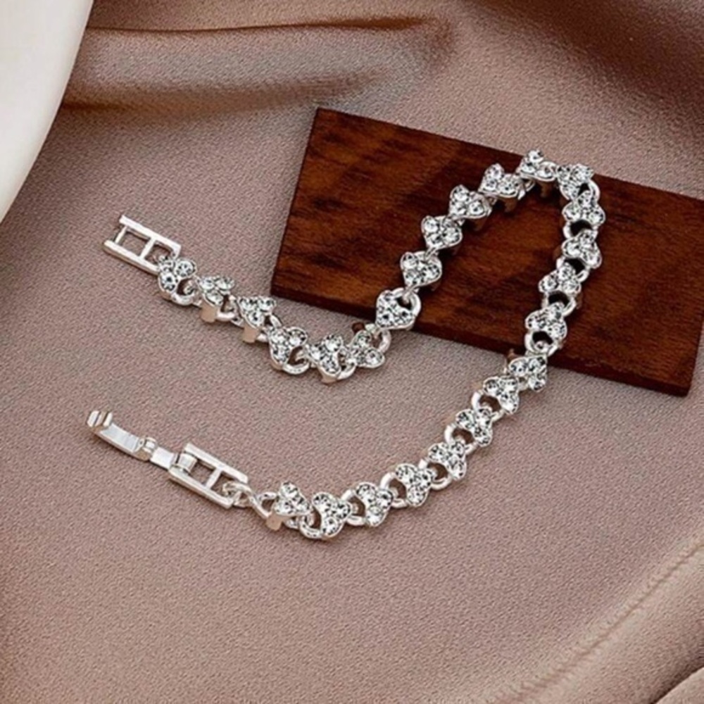 Luxurious High-End faux Diamond Decoration Shiny Bracelet tennis bracelet